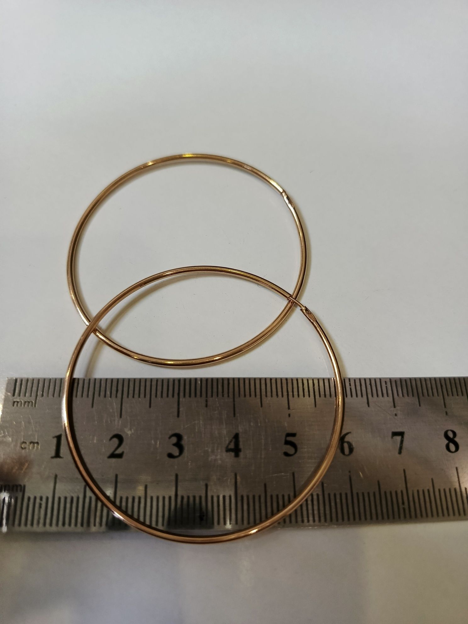 Сережки кільця 60мм. 4.2гр.