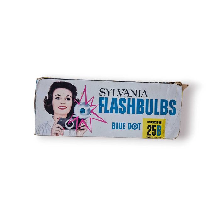 Vintage Lâmpadas Flash – Sylvania Blue Dot Press 25B – c. 1955–1965