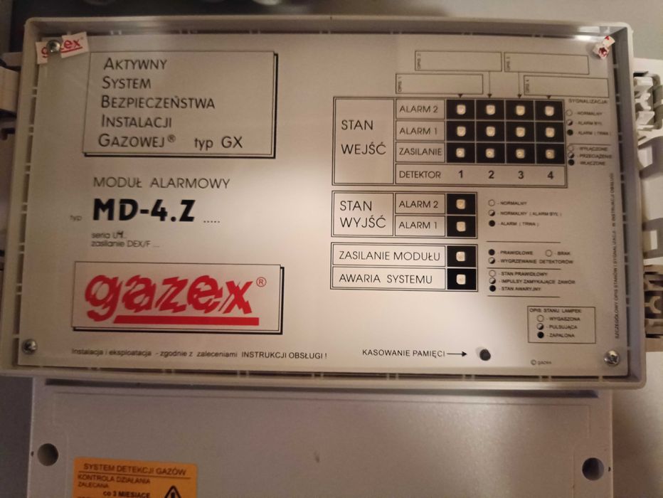 Moduły alarmowe GAZEX MD-4, MD4.Z, MD-2, MD-2.Z, MD-X.ZA/2