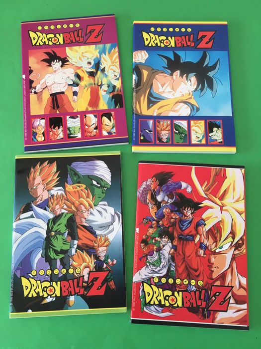 Colecção de 4 Cadernos do Dragon Ball Z 1989 Toei Animation Novos
