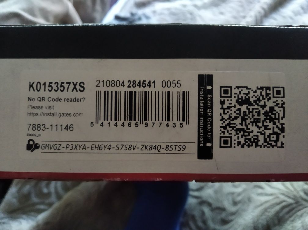 K015357XS Gates ремень грм, комплект на Шевроле авео ЗАЗ Вида