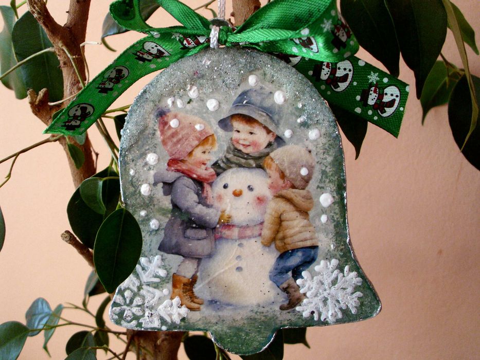 Bombki zestaw choinka dzwonek serce  ptaki renifer bałwan rękodzieło