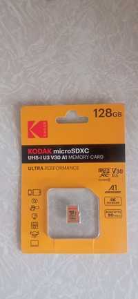 MicroSD карта памяти Kodak UHS-I U3 V30 A1 128Gb Class 10