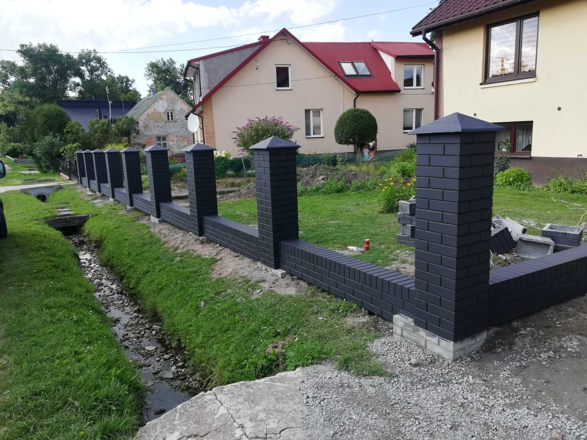 SLUPEK OGRODZENIOWY PODMUROWKA Betonowa ala klinkier imitacja klinkier