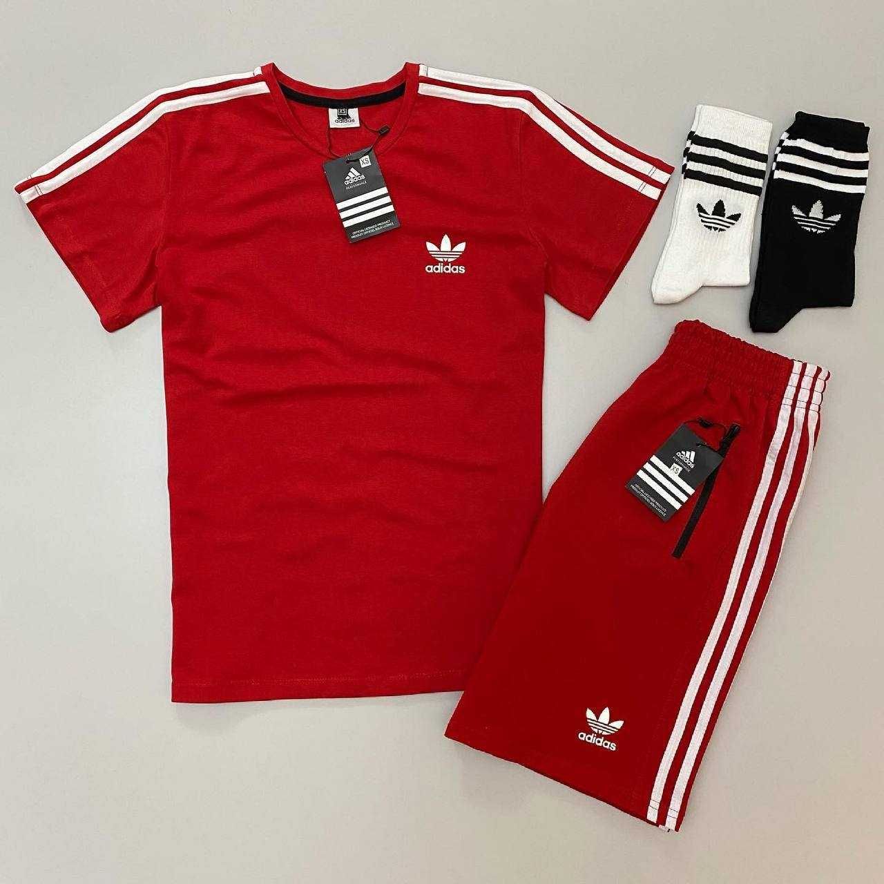 Футболка шорти Adidas спортивний костюм + 2 пари шкарпеток в подарунок