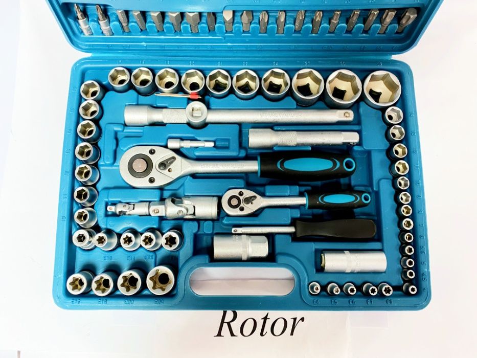 Набор головок ключей инструментов Euro Craft 108 элементов в кейсе
