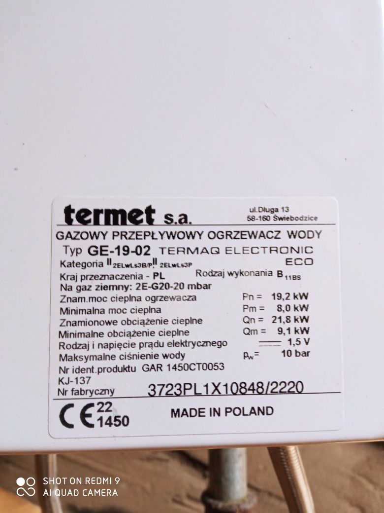 Terma Termet typ GE-19-02