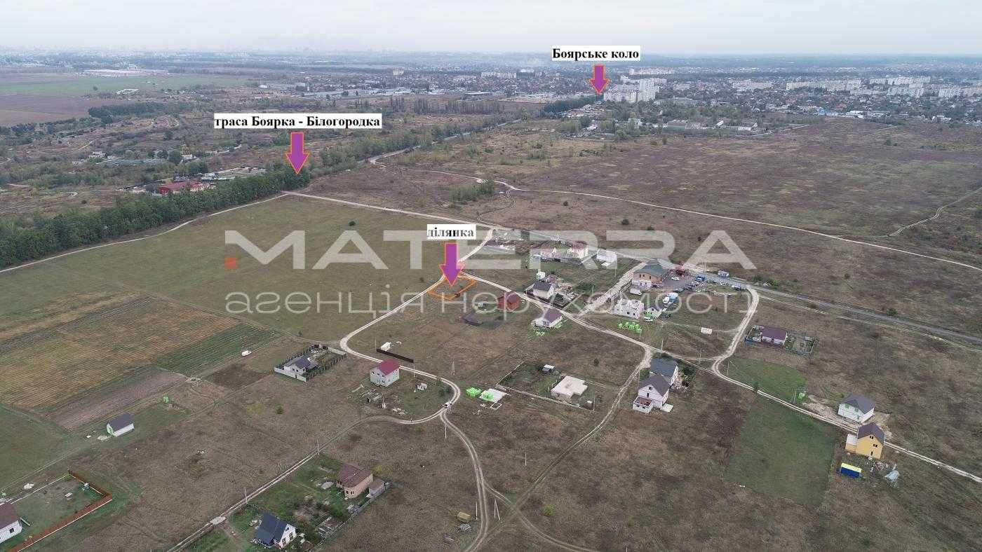 Боярка - Бобриця Продаж кутової ділянки 7,5сот (р-н Боярського кільця)