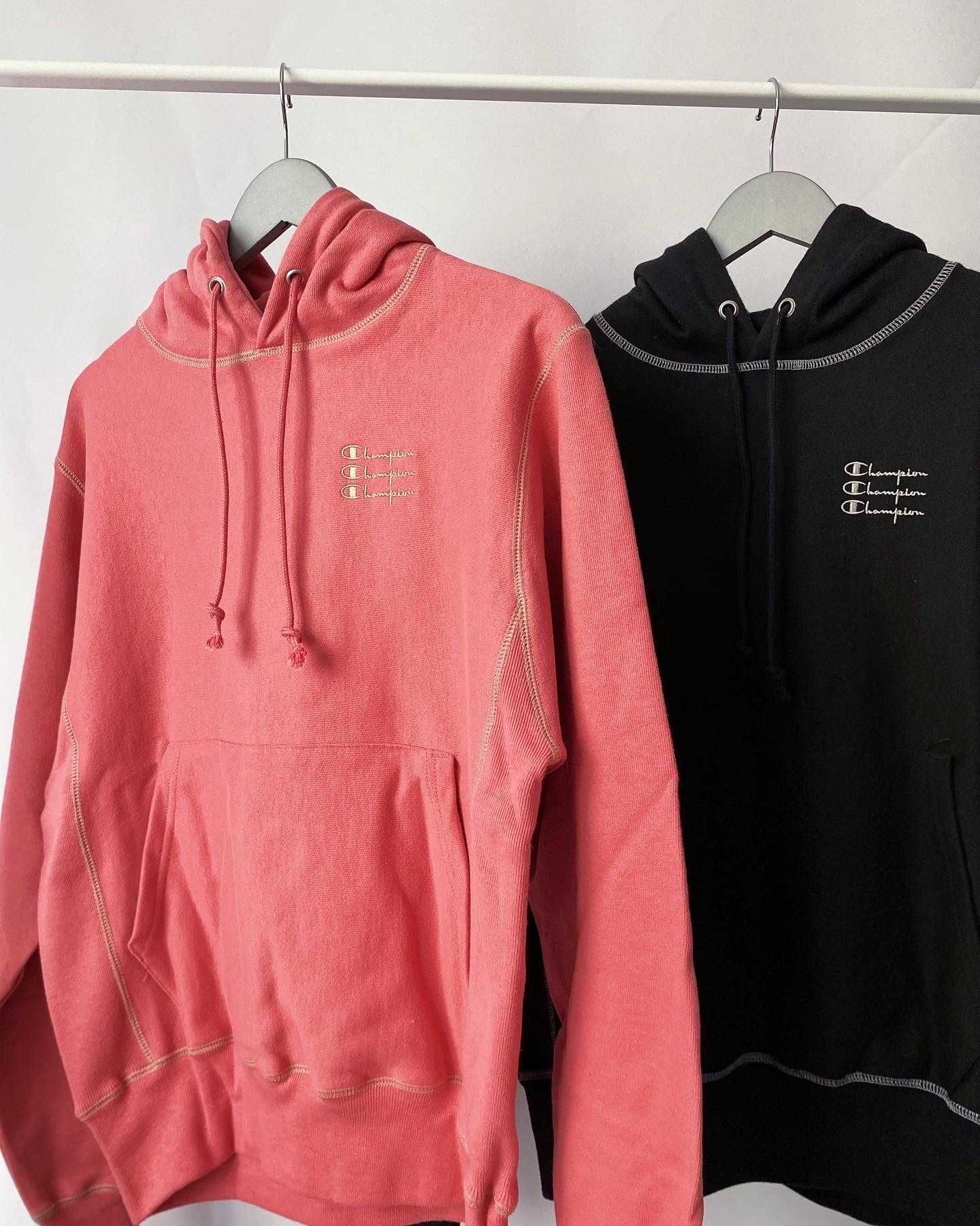 Худі Champion triple logo - pink & black [S size]