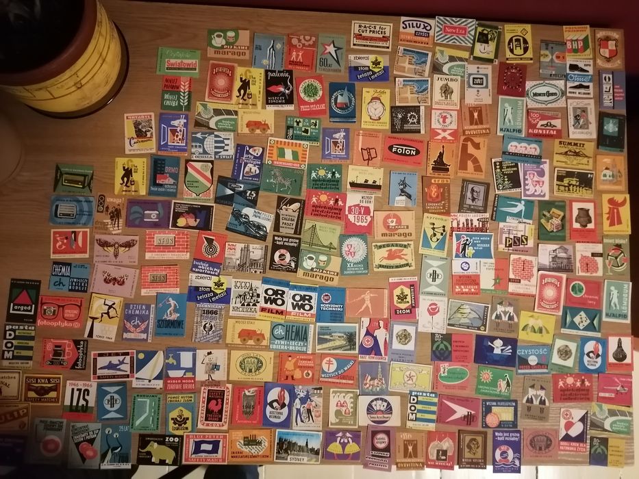 Etykiety zapałczane - kolekcja.