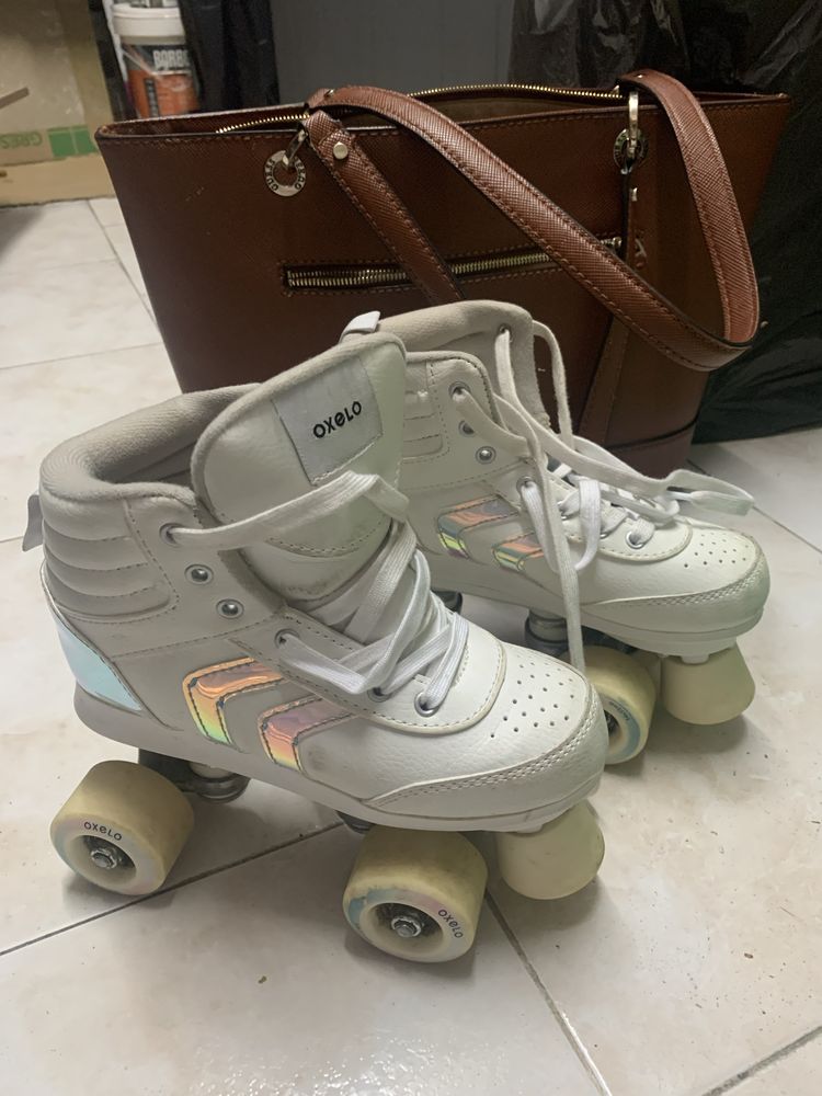 Patins oxelo e protecoes