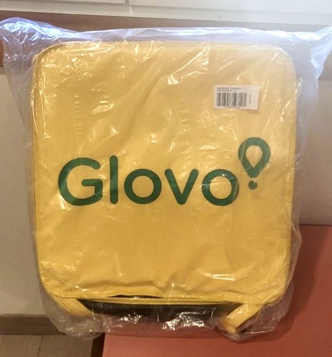 Mochila Expansível Glovo com capa de chuva