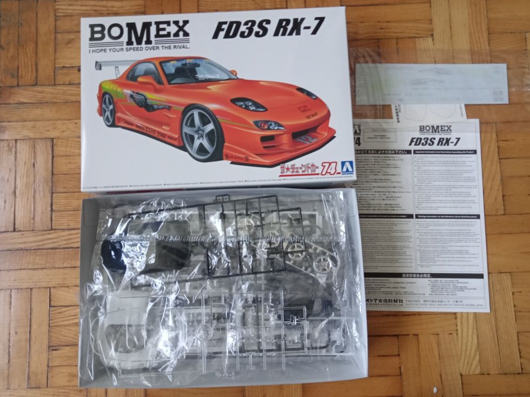 Mazda rx-7 BOMEX FD 3S- AOSHIMA- NOWY Model- 1:24