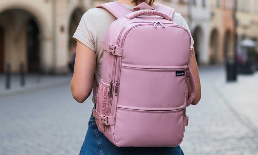 Plecak torba bagaż podróżny różowy DARMOWY 40x25x20 wizz air ryanair