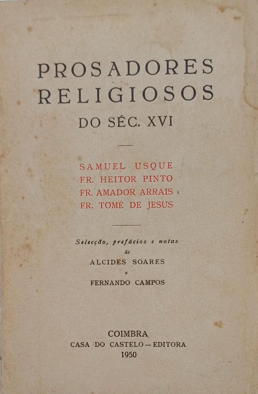 Prosadores Religiosos do Século XVI antigo