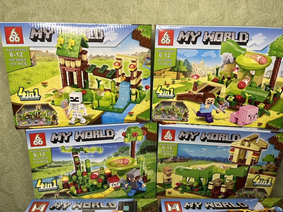 Конструктор лего майнкрафт 175-200 деталей , lego minecraft