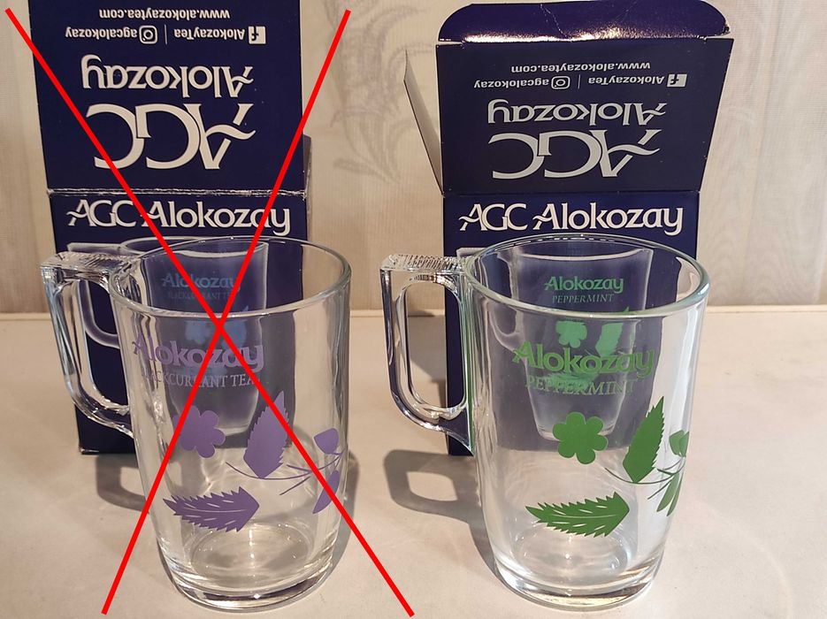 Горнятко скляне з деколлю (чашка,кружка),нове в упаковці, ОАЕ