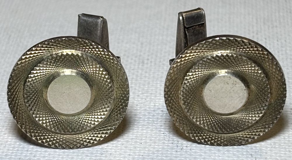 Spinki mankietowe WARMET Srebro 3 Cyzelowane w Rozetę