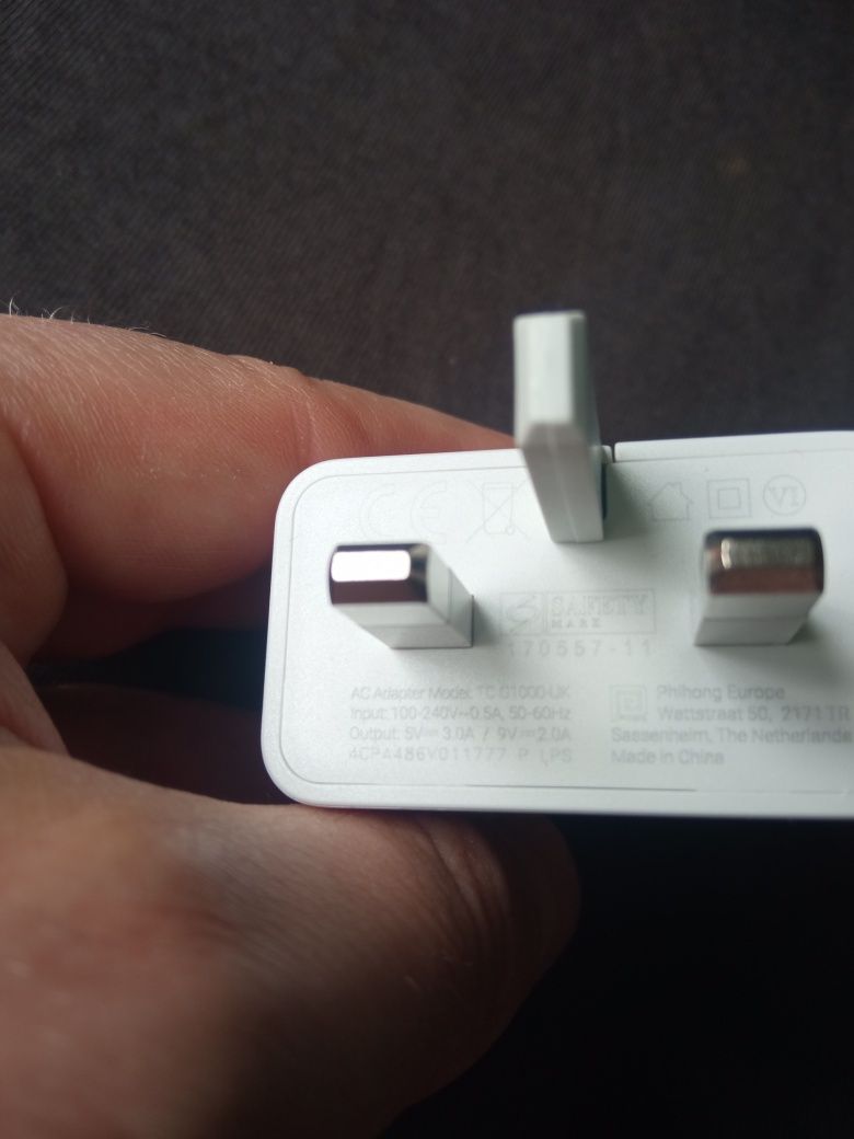 Перехідник англійська розетка на usb type-c