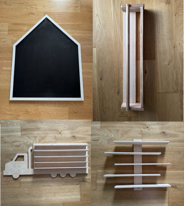 4x dodatki do pokoju dzieciecego, tablica magnetycza / kredowa