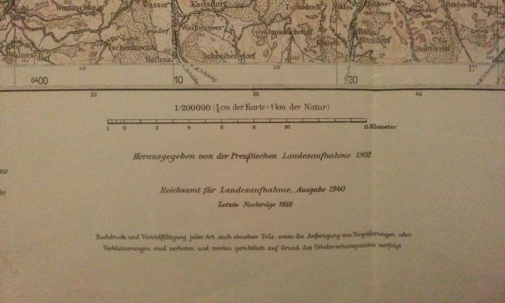 Stara Mapa - 1940r - Provinz Schliesen - 1 : 200.000