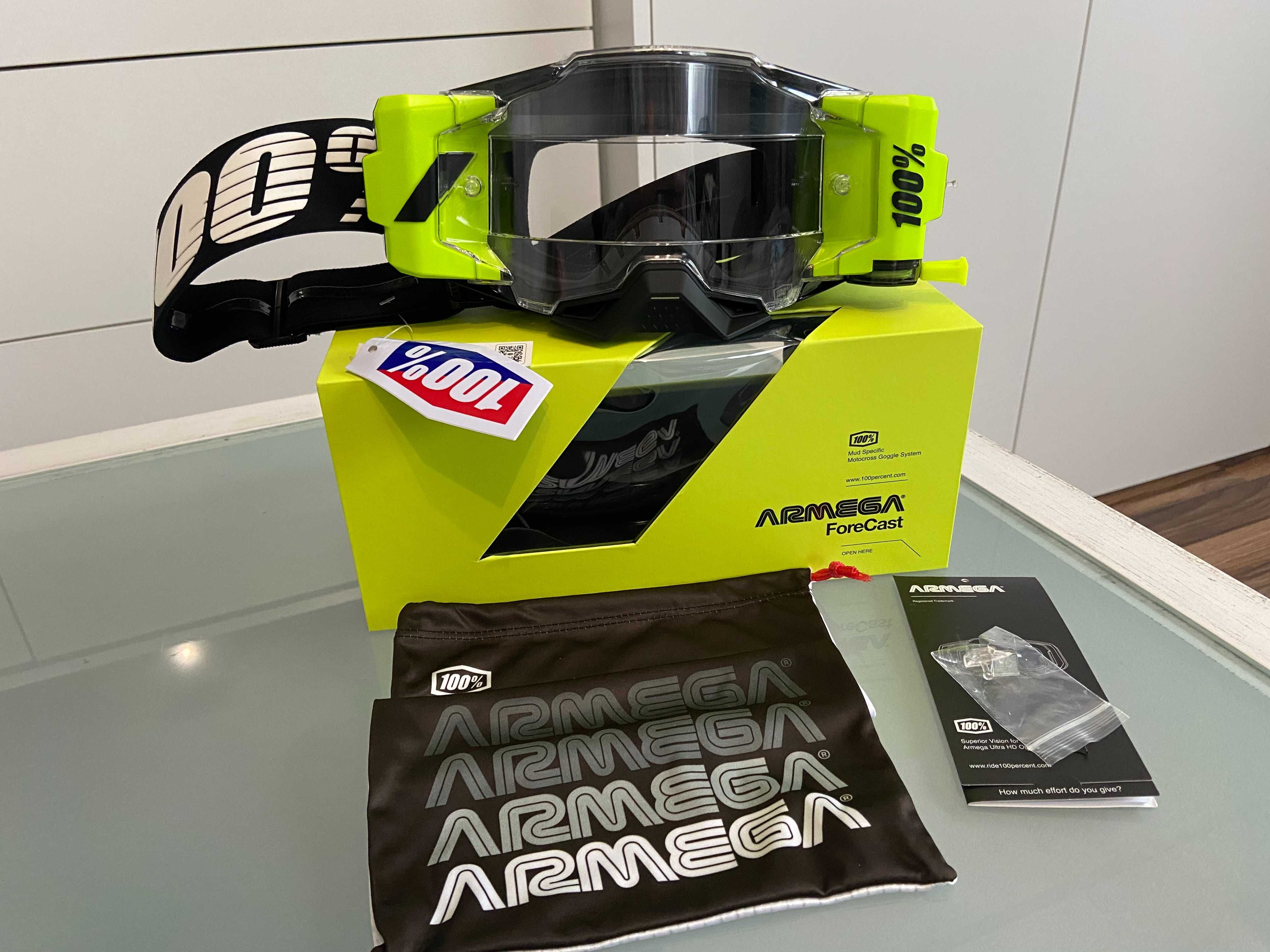 Gogle 100% Armega Forecast Fluo MX (cross,enduro,quad,mtb)