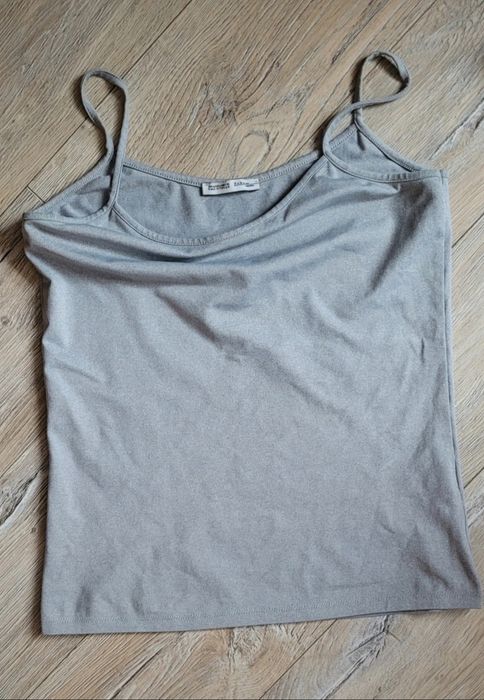 Szary top na ciekich ramiączkach zara roz.L