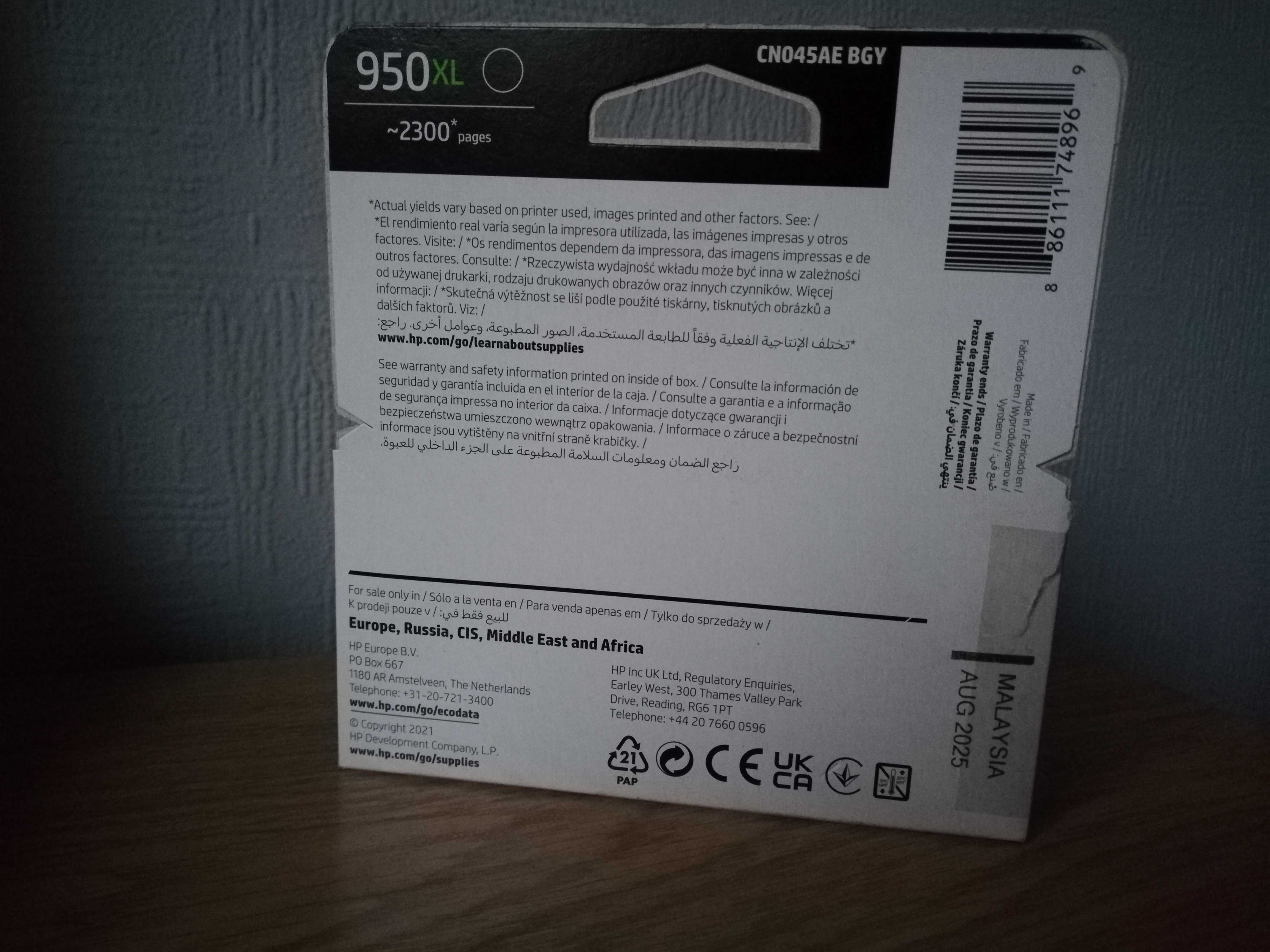 HP 950XL Czarny tusz do drukarki - oryginalny black