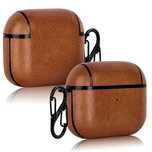 Чехол на наушники Apple AirPods 3 (Light Brown) + карабин