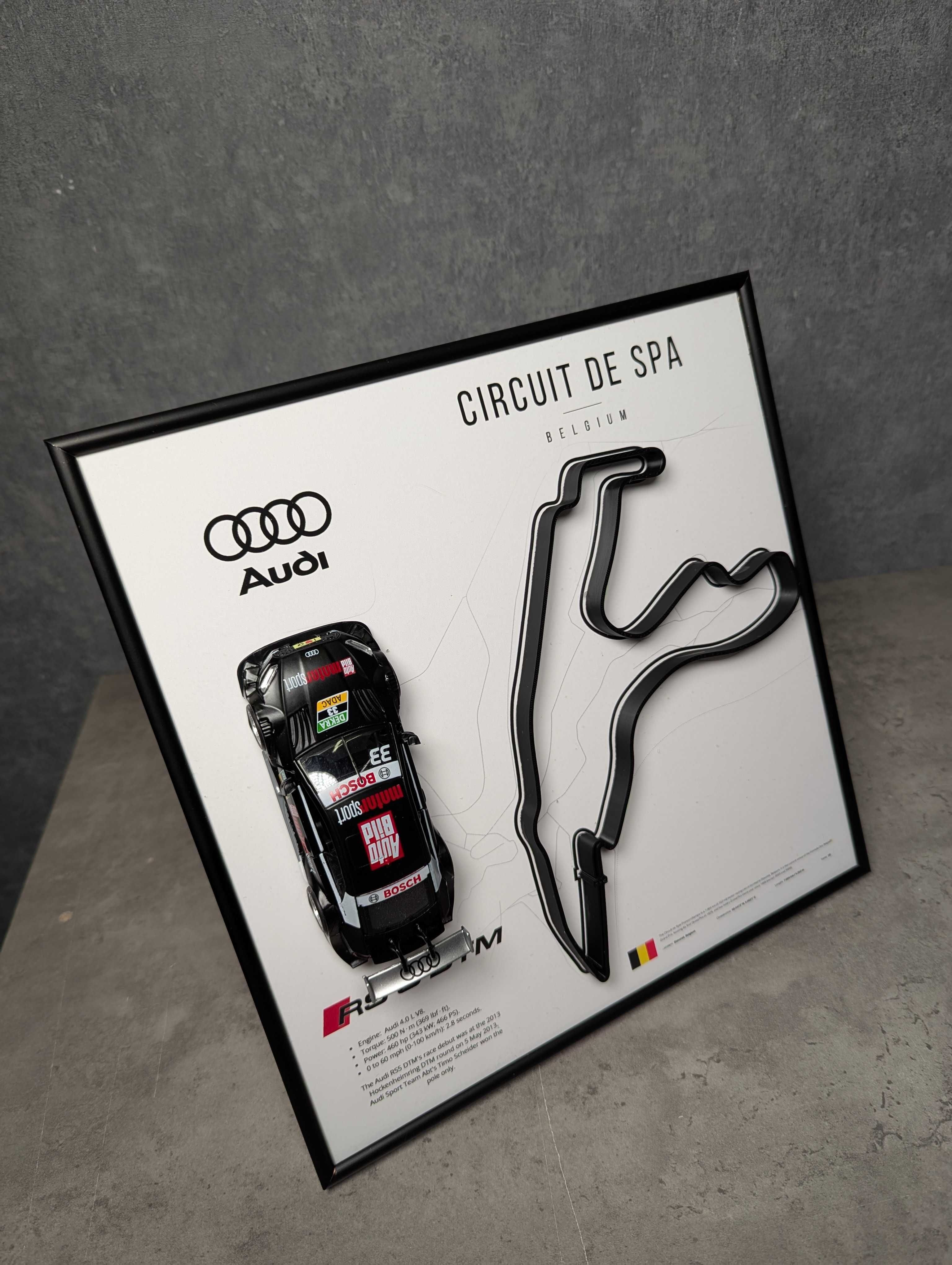 Модель CCA з Рамкою 2в1 з Audi RS 5 DTM та 3D Трасою Belgian GP Black