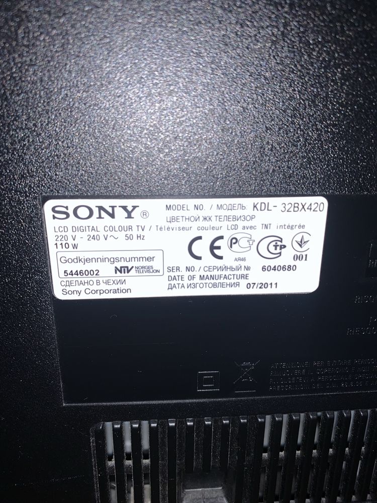 Телевизор Sony Bravia KDL 40BX420