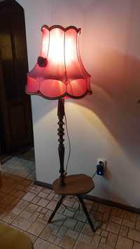Piękna zabytkowa lampa podłogowa z półką kwietnikiem (WYSYŁAM)