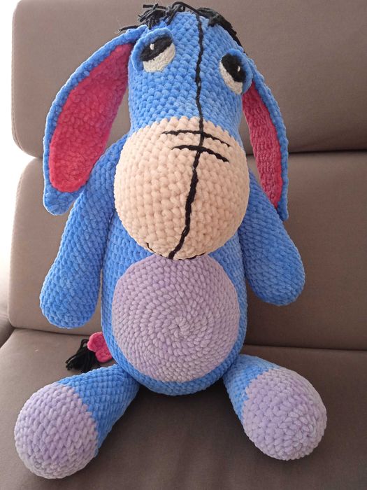 osioł Kłapouchy, maskotka, szydełko, rękodzieło, amigurumi, hand made
