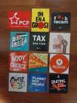 Autocolantes políticos PCF e Redfox Belgica