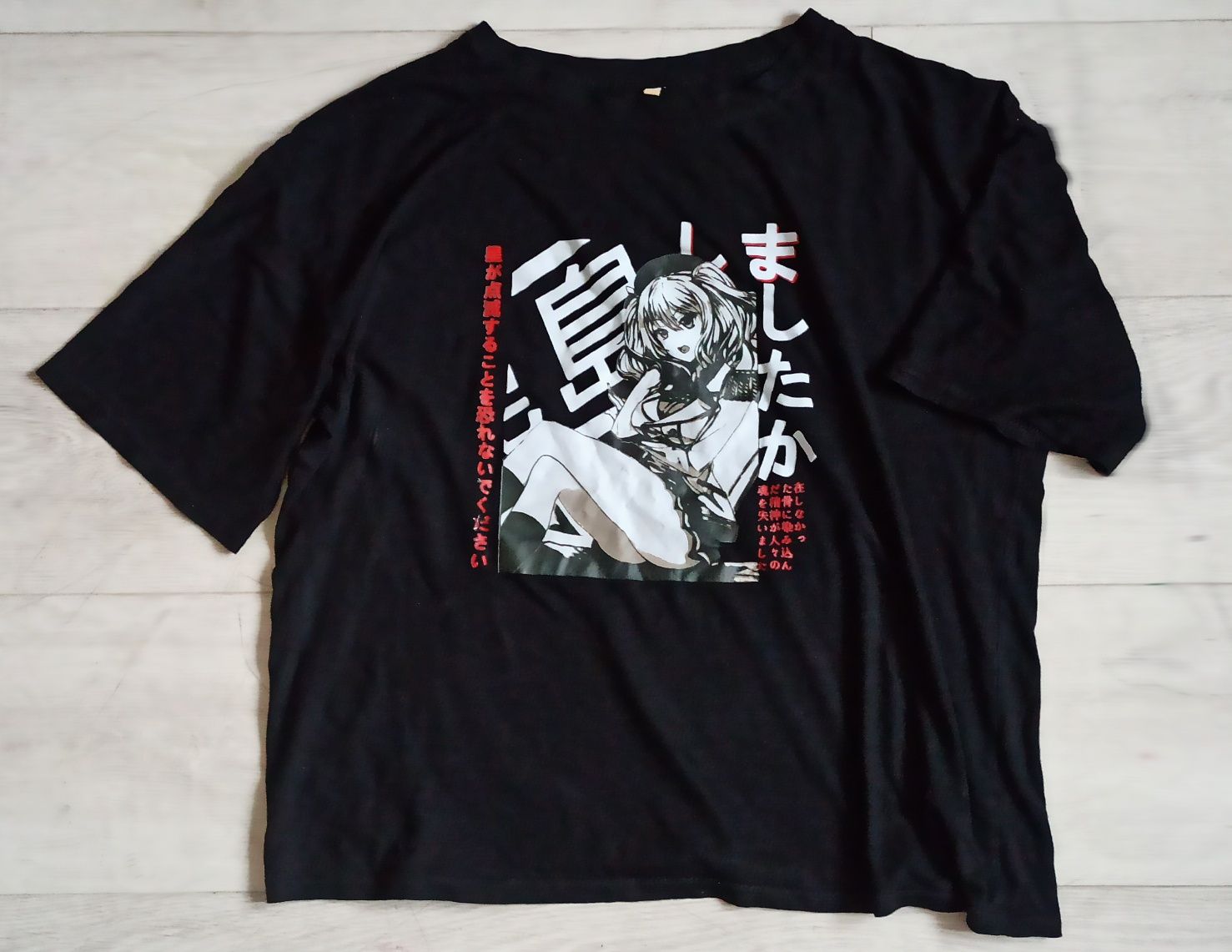 2 oversize koszulki w stylu anime