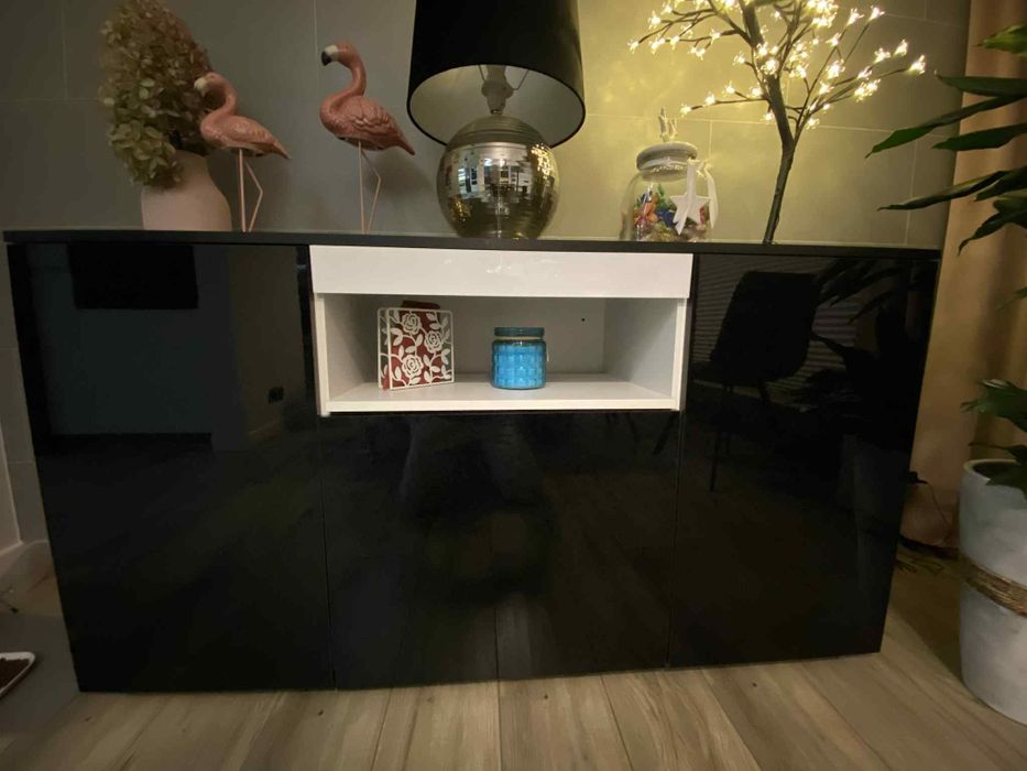 Szafka komoda czarny połysk