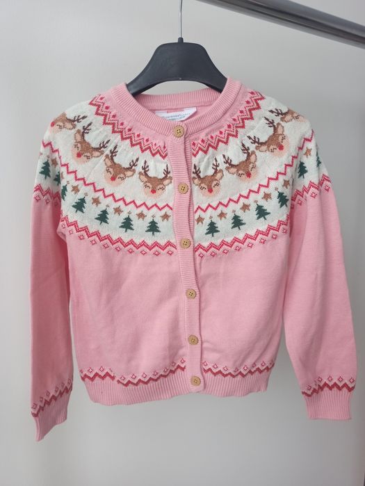Różowe sweterki świąteczne w różnych rozmiarach