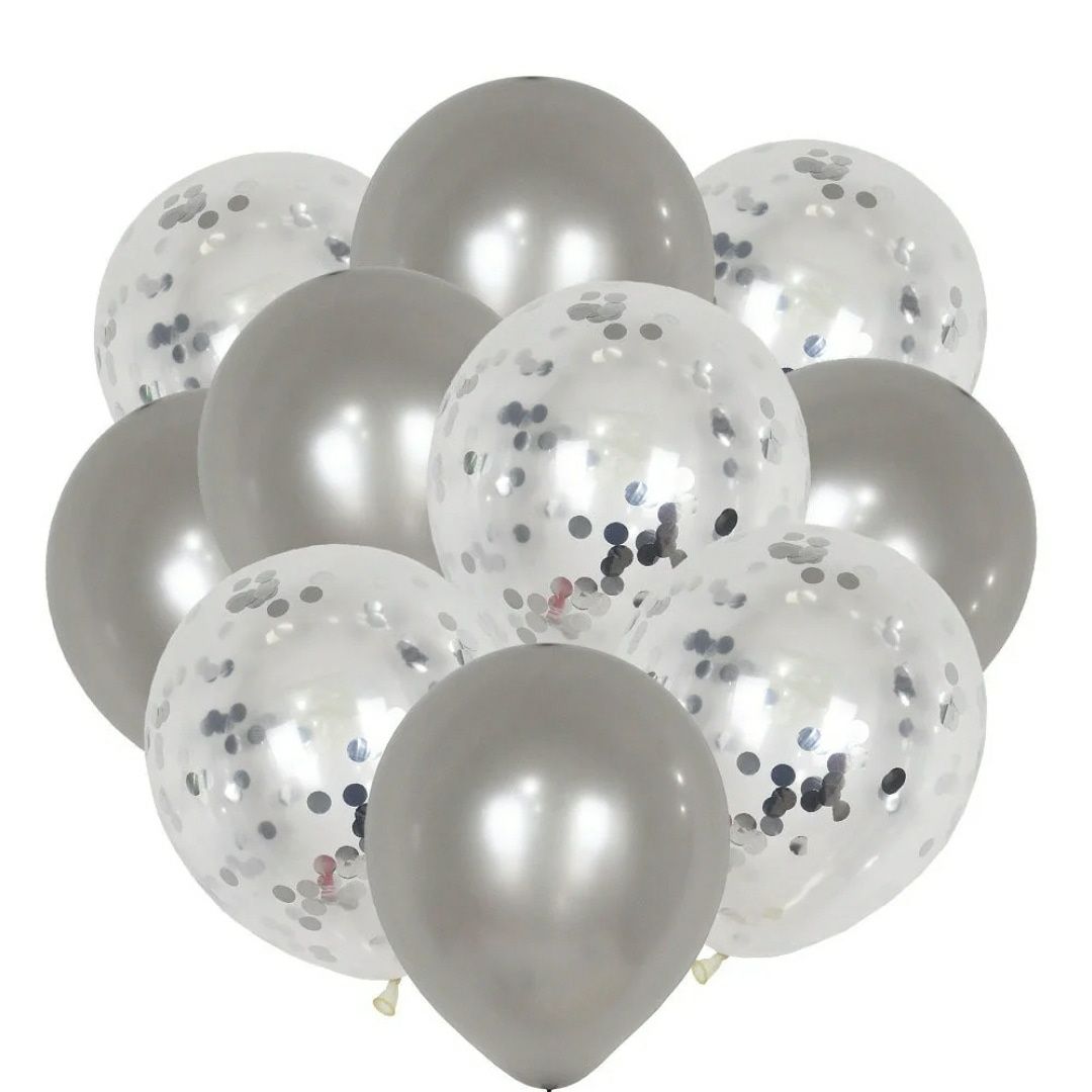 Набор воздушных шаров латексные+конфетти 10 шт