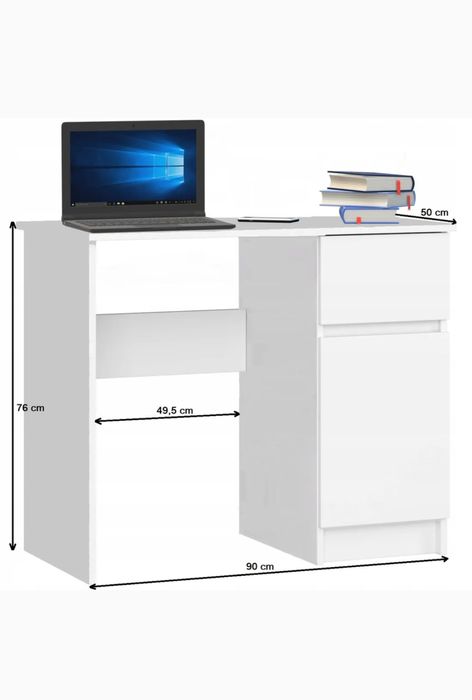 Białe biurko szkolne