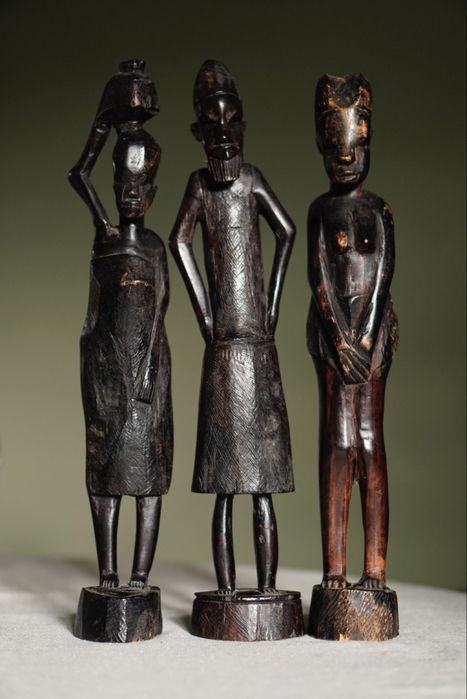 Afrykańskie figurki rzeźby heban sztuka plemienna