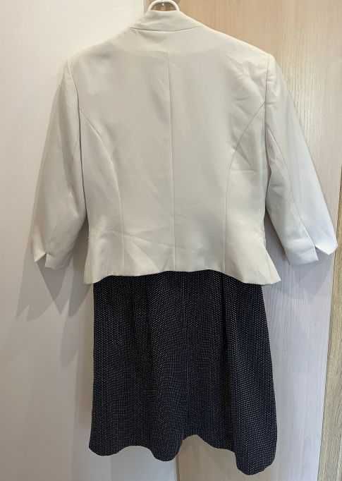 URLOP Krótka Damska Marynarka Elegancka  na wyjścia w kolorze białym