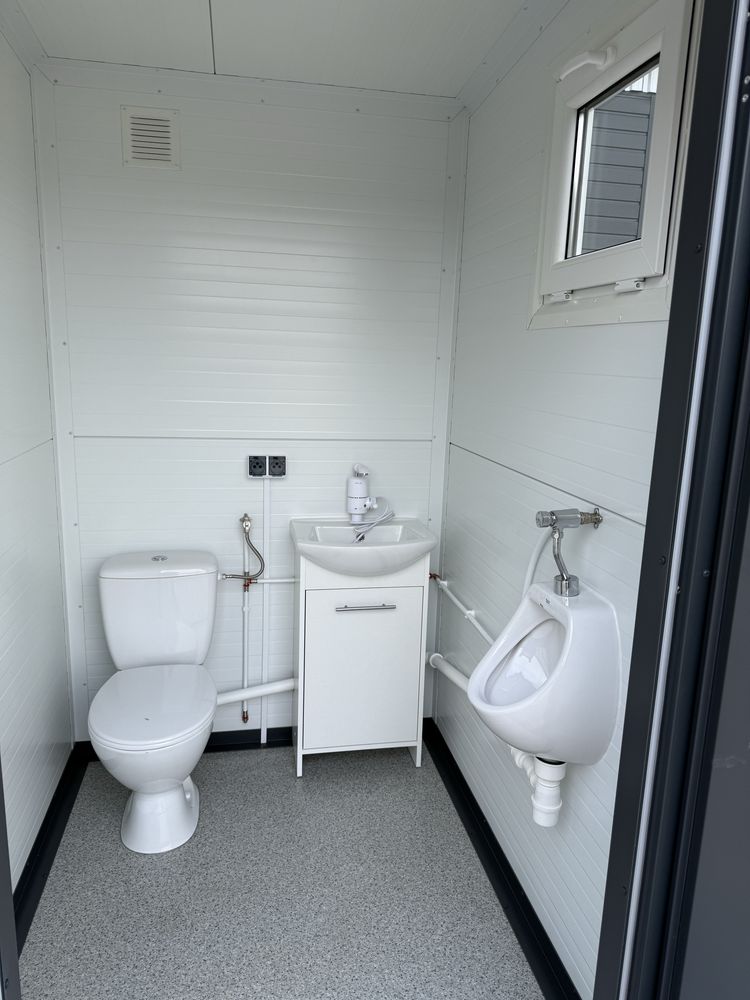 Kontener sanitarny łazienka wc kibel pawilon budowlany socjalny