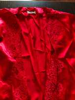 Elegancki szlafrok z delikatnego materiału Silk Rayon/satyna