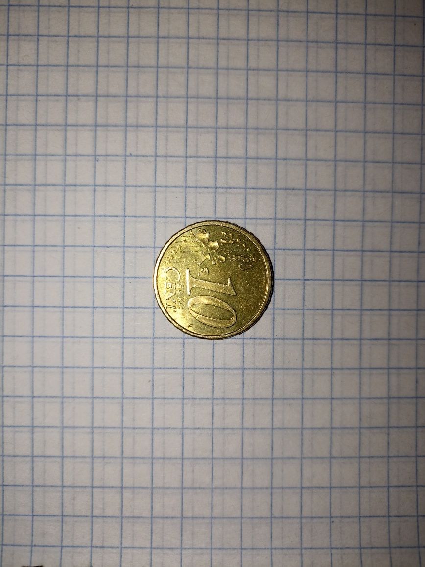 Монета 10 євро центів 1999року, добрий стан, на фото