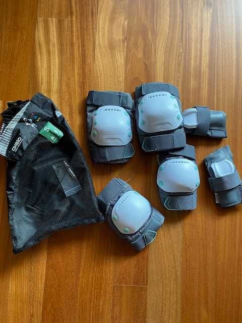 Patins em Linha Decathlon + saco com acessórios de proteção + Capacete
