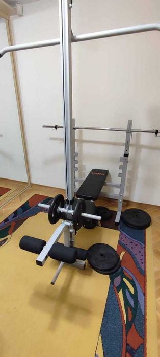 Atlas YORK FITNESS z obiążeniem AŻ 135kg + ławka do brzuszków