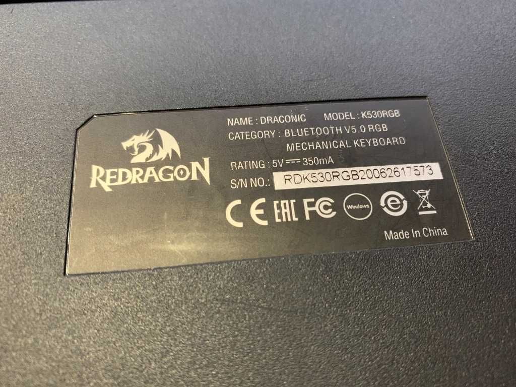 Bezprzewodowa klawiatura mechaniczna Redragon K530 RGB BT5.0