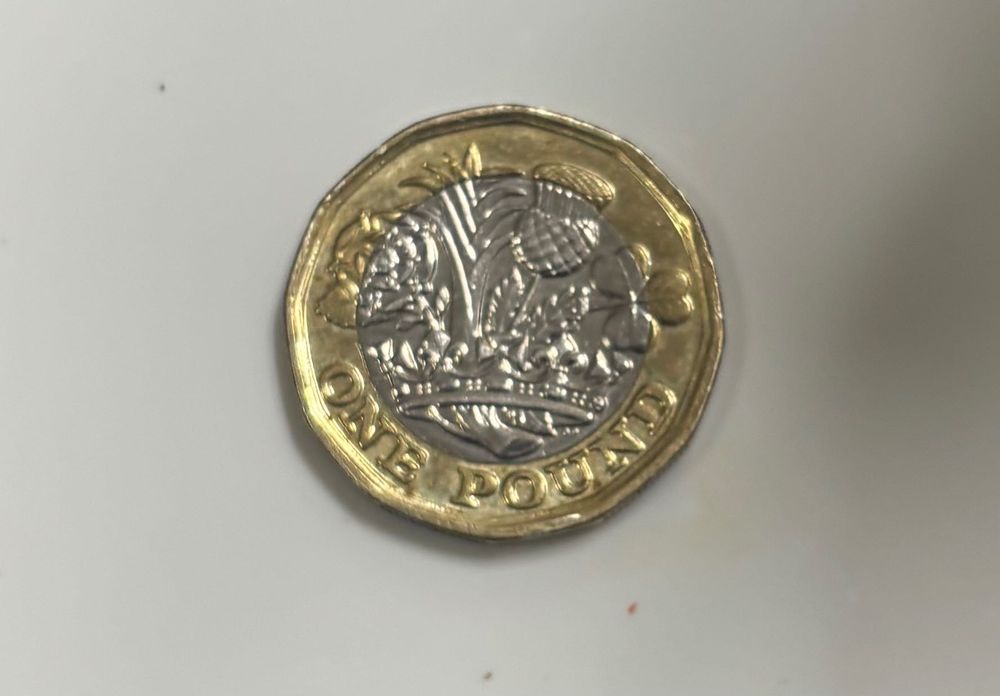 Moeda “One Pound-2017 Elizabeth II • D • G • Reg • F • D”