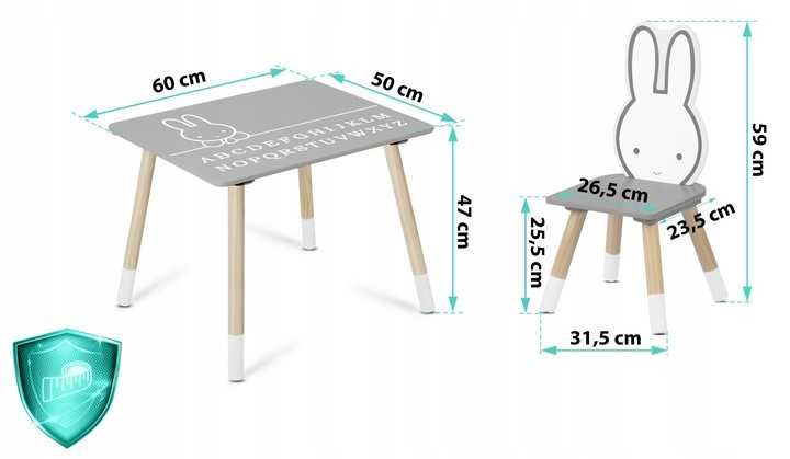 Zestaw Stolik i Krzesła dla Dzieci – Drewniany, Bezpieczny, Nowoczesny