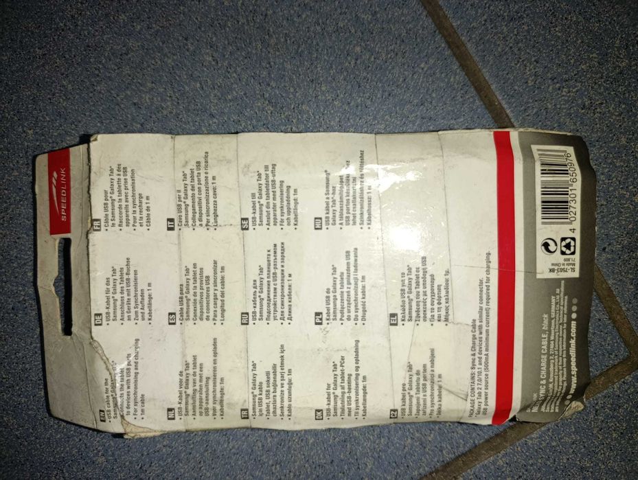 Kabel Speedlink USB do Samsung Galaxy Tab (30-pin) – ładowanie + data